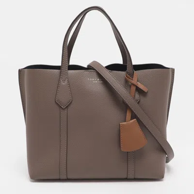 Pre-owned Tory Burch Perry Small Brown Leather Tote