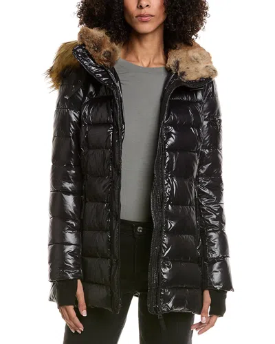 S13 Chelsea Gloss Puffer Coat In Black