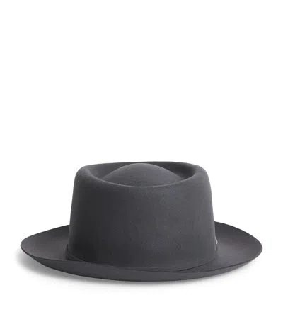 Stetson Wool Felt Pork Pie Hat In Gray
