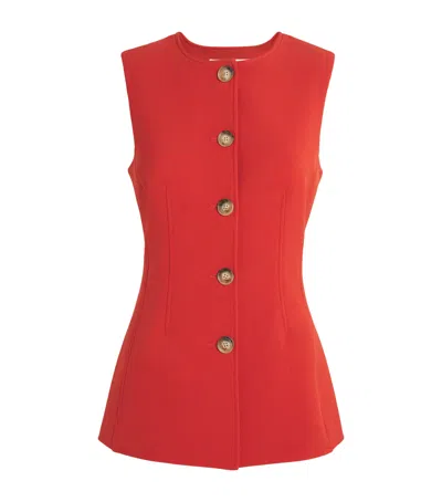 Veronica Beard Jessup Vest In Red