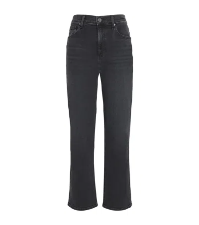 Veronica Beard Leah Mid-rise Straight Jeans In Black