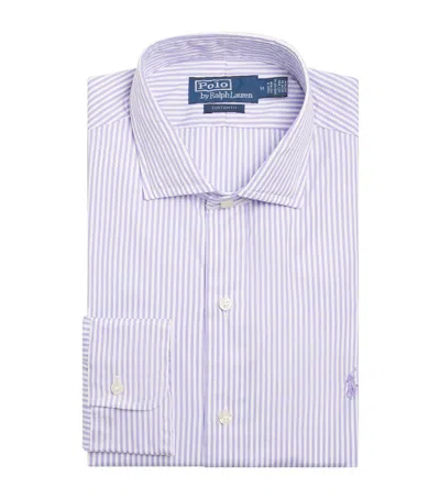 Ralph Lauren Cotton Poplin Stripe Shirt In Purple
