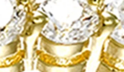 Cz By Kenneth Jay Lane Round Cz Inside-out Hoop Earrings In Gold