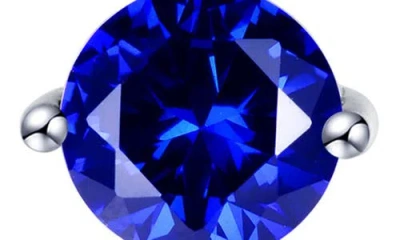 Lafonn Simulated Diamond Lab-created Birthstone Reversible Pendant Necklace In Multi