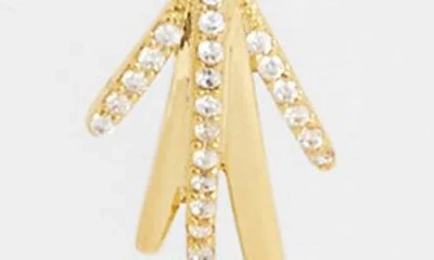 Cz By Kenneth Jay Lane Long Spike Cubic Zirconia Pendant Necklace In Gold