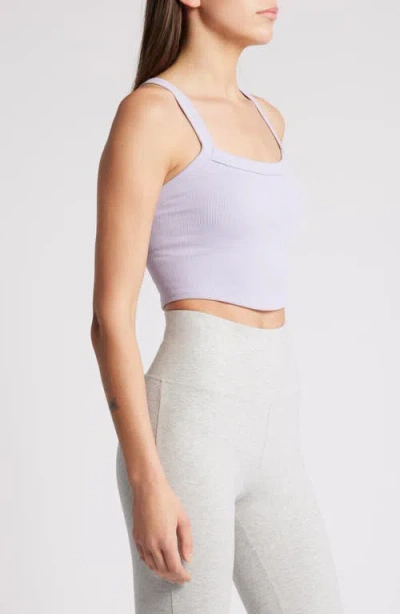 Free People Fp Movement All Clear Rib Crop Camisole In Silver
