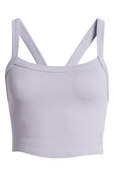 Free People Fp Movement All Clear Rib Crop Camisole In Silver