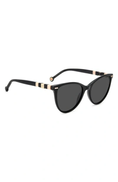 Carolina Herrera 57mm Cat Eye Sunglasses In Black