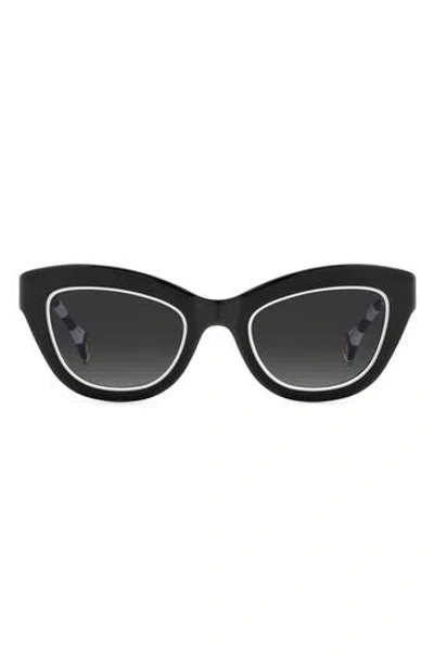 Carolina Herrera 51mm Gradient Cat Eye Sunglasses In Black