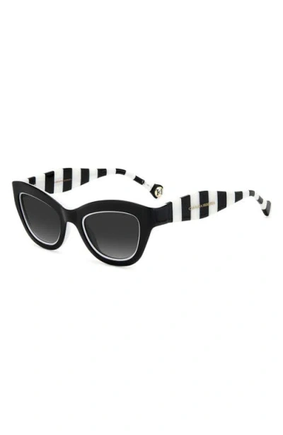Carolina Herrera 51mm Gradient Cat Eye Sunglasses In Black