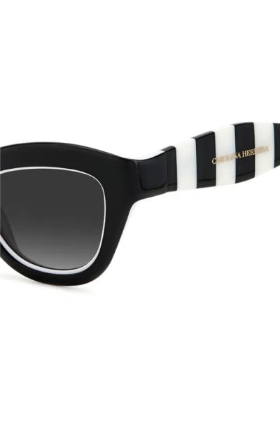 Carolina Herrera 51mm Gradient Cat Eye Sunglasses In Black