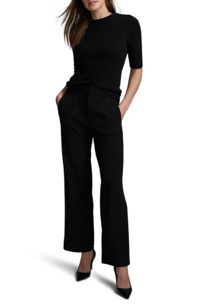 Nic + Zoe Nic+zoe Luxe Elbow Sleeve Cashmere Sweater In Black