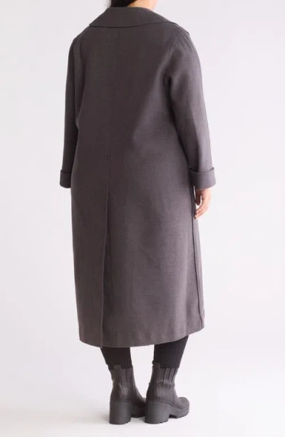 Max Studio Double Breasted Coat In Gray