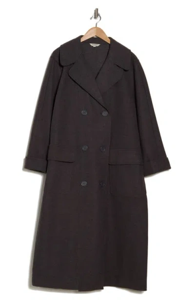 Max Studio Double Breasted Coat In Gray