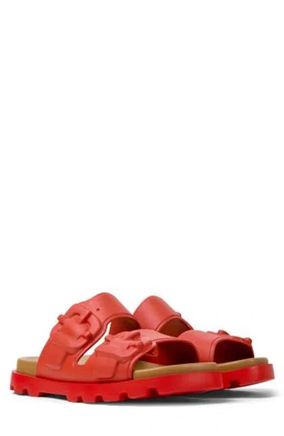 Camper Brutus Slide Sandal In Red