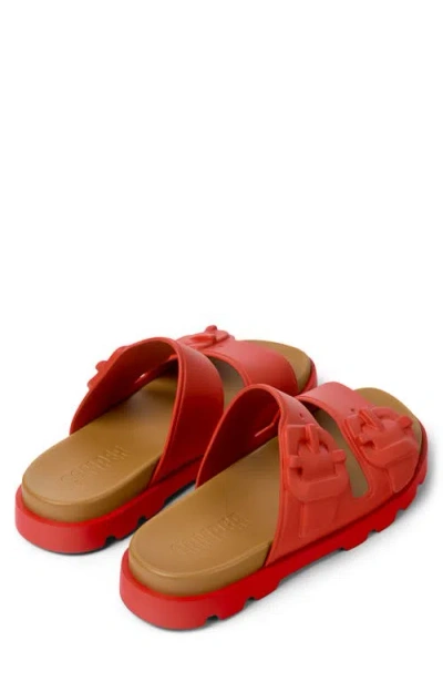 Camper Brutus Slide Sandal In Red