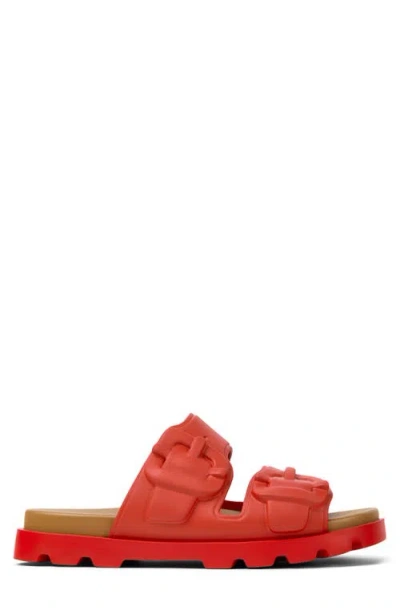 Camper Brutus Slide Sandal In Red