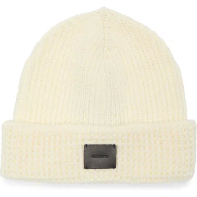 Allsaints Mixed Stitch Beanie In Neutral