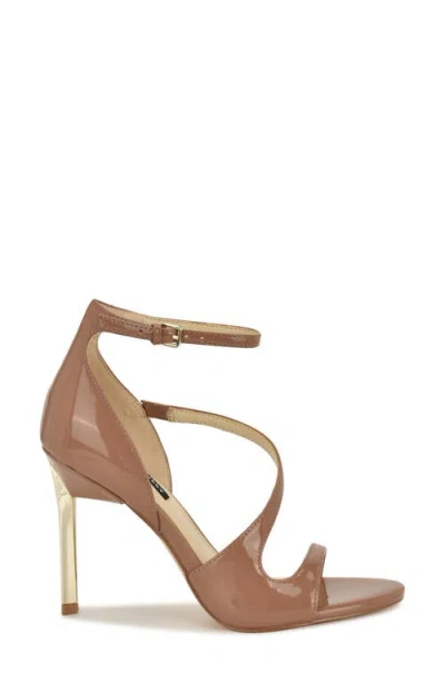 Nine West Shimmy Ankle Strap Sandal In Brown