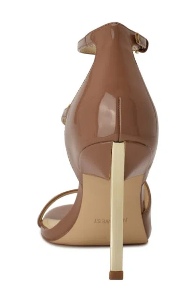 Nine West Shimmy Ankle Strap Sandal In Brown