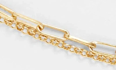 Argento Vivo Layerd Chain Anklet In Gold
