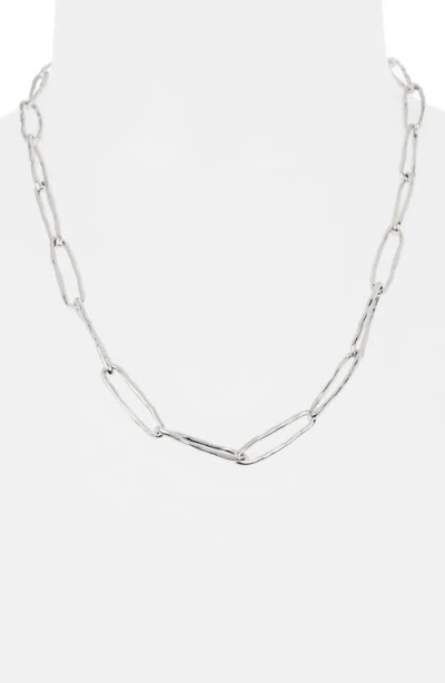 Nordstrom Rack Paper Clip Chain Necklace In Silver