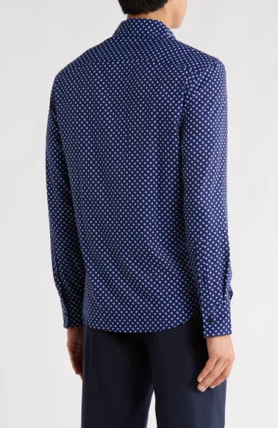 Construct Slim Fit Abstract Dot 4-way Stretch Button-up Shirt In Multi