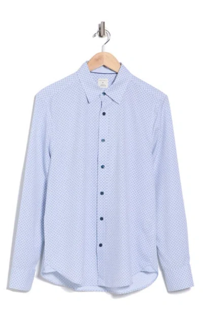 Construct Geometric Print Slim Fit Performance Button-up Shirt In Multi