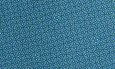 Construct Quad Geo Print Stretch Button-up Shirt In Blue