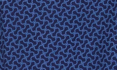 Construct Squiggle Print Slim Fit Performance Button-up Shirt In Blue