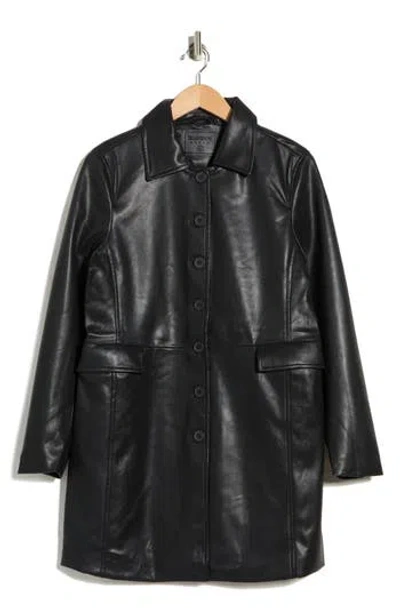 Blanknyc Faux Leather Trench Coat In Multi