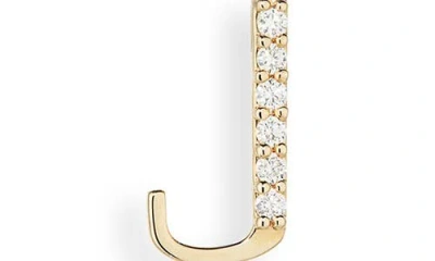 Lana 14k Gold Diamond Initial Single Stud Earring In Gold
