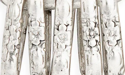 Karine Sultan Fringe Swing Drop Earrings In Metallic