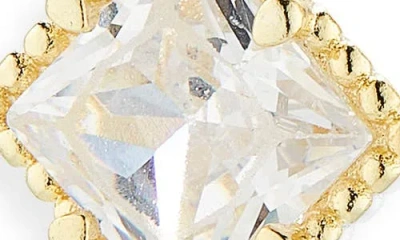 Argento Vivo Cubic Zirconia Drop Twisted Huggie Hoop Earrings In Gold