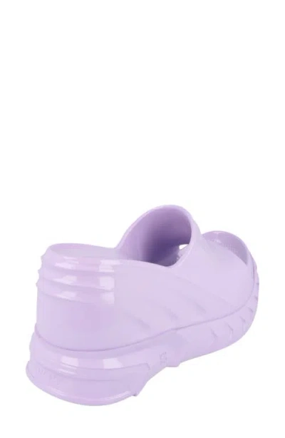 Givenchy Marshmallow Wedge Slide Sandal In Purple
