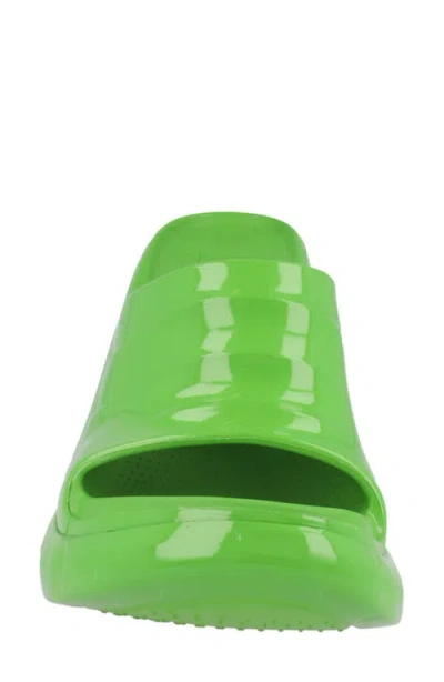 Givenchy Marshmallow Wedge Slide Sandal In Green