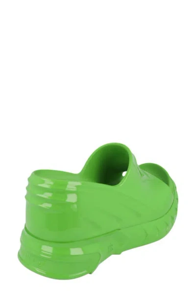 Givenchy Marshmallow Wedge Slide Sandal In Green
