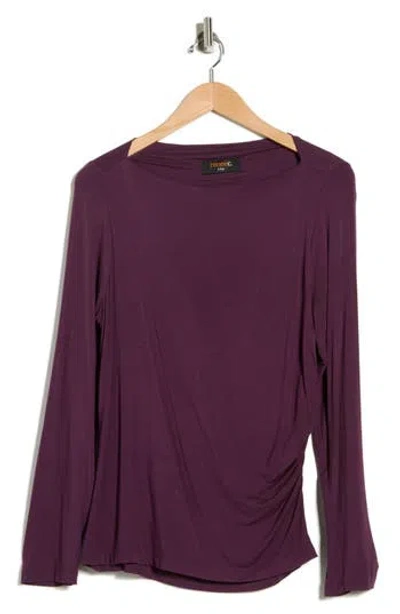 Renee C Boat Neck Top In Multi