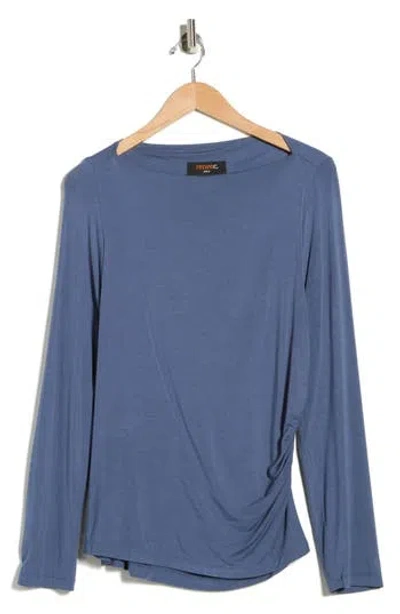 Renee C Boat Neck Top In Purple