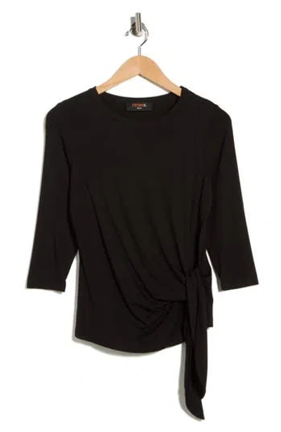 Renee C Side Knot Top In Black
