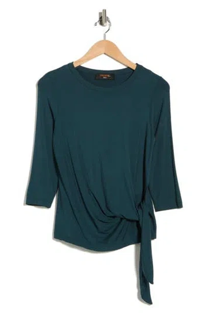 Renee C Side Knot Top In Green