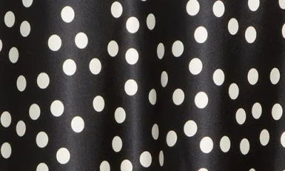 Renee C Polka Dot Print Maxi Skirt In Black