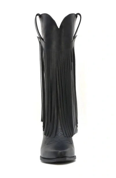 Yoki Avery Fringe Western Boot In Multi