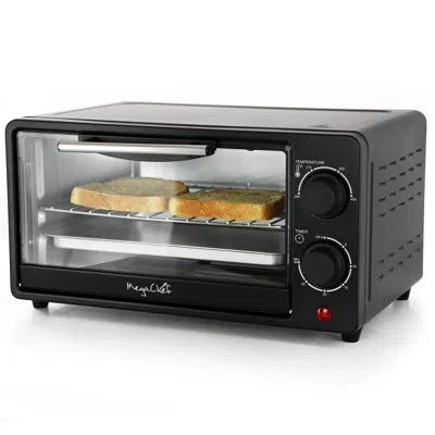 Megachef 9.5 Quart Electric Counter Top Toaster Oven In Matte Black In Black