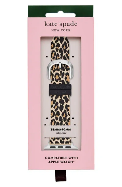 Kate Spade New York Silicone Apple Watch® Watchband In Brown