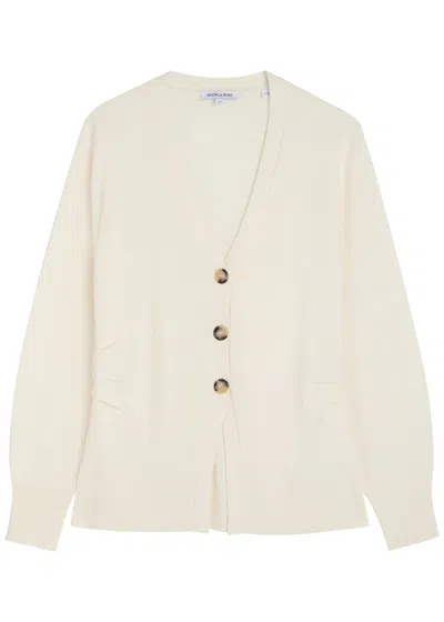 Veronica Beard Lamotte Gathered Cashmere Cardigan In Neutral