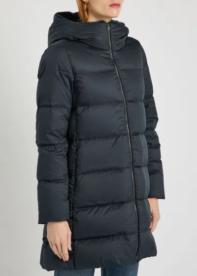 Herno Ardenelle Padded Woven Jacket In Black