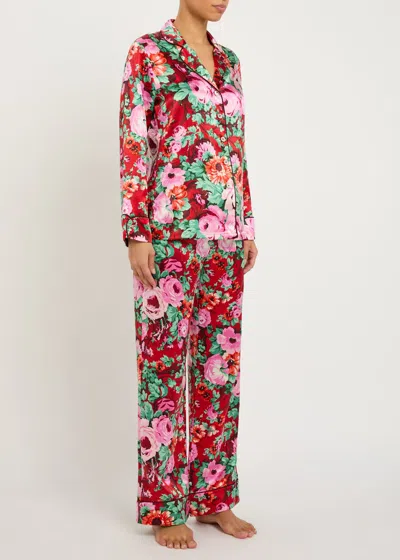 Olivia Von Halle Womens Moulin Lila Floral-print Silk Pyjama Set In Multi