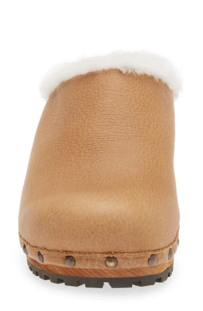 Sanita Hese Genuine Shealing Lined Clog In Brown