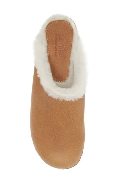 Sanita Hese Genuine Shealing Lined Clog In Brown